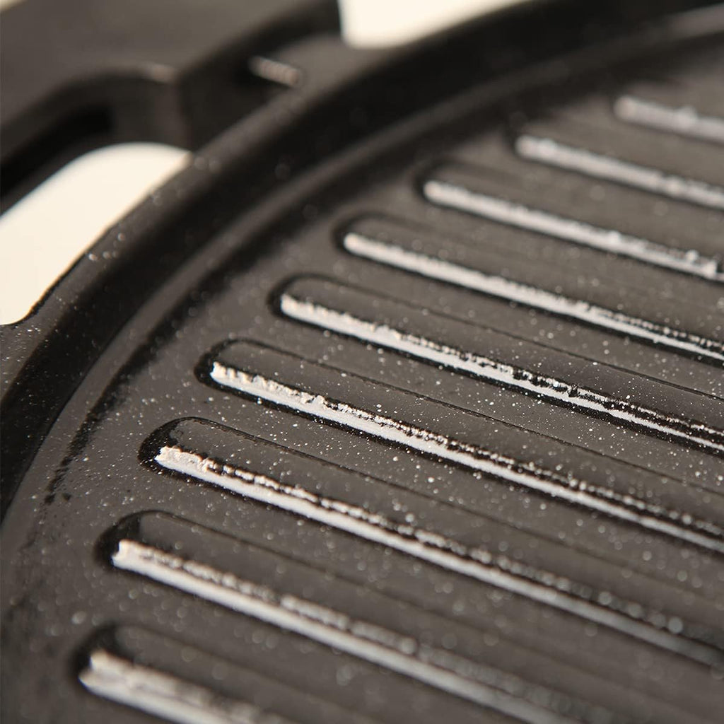 Nuwave Cast Iron Grill With Enameled Non-Stick Coating, Designed For The Precision Induction Cooktop Black 16.3' x 10.4' x 0.7' & Flex Precision Induction Cooktop, Portable, Large 6.5' Heating