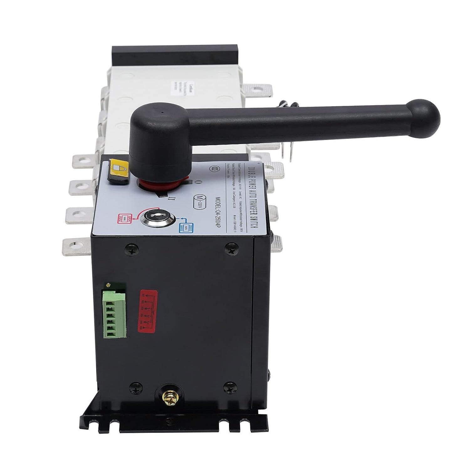 Automatic Transfer Switch, 250A 4P Industrial Dual Power Generator Changeover Switch, Mini AC110V/60hz (4P 250A)