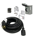 30 Amp Generator to House Hook-up Kit for Square D Homeline 150/200/225 Amp Load Center, Including Generator Cord,Power Inlet Box,Panel Interlock Kit and Circuit Breaker (25 Ft Gen Cord)