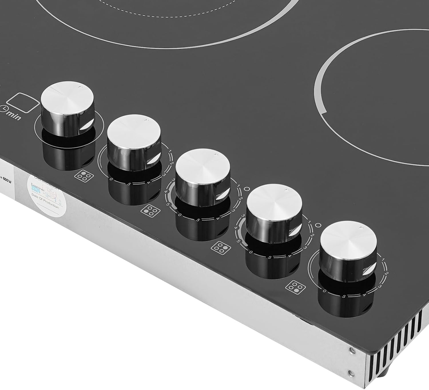 4 Burner Electric Cooktop, 23 Inch Portable Stove Cooktop with LED Display, 110V Electric Stove Top Firepower Gears Adjustable for Kitchen Hotel Restaurant (No Plug)