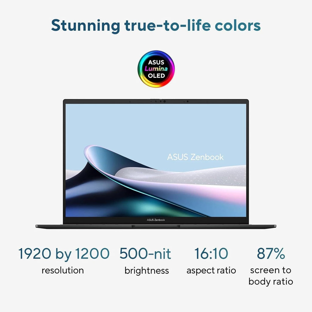 ASUS Zenbook 14' OLED Touch Screen Laptop, WUXGA, Intel Core Ultra 9 285H Up to 5.4GHz, Intel Arc GPU, Copilot, Thunderbolt 4, Wi-Fi 7, Win11 H, w/Wireless Mouse (32GB 7467MHz RAM | 2TB SSD)