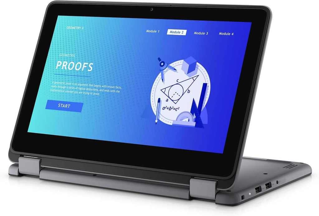 Dell Latitude 3120 2 in 1 Laptop (11.6 Inch TouchScreen Intel Pentium Silver N6000, 8GB Ram, 128GB SSD) Student and Business, Wifi Webcam Win 11 Pro Grey (Renewed)