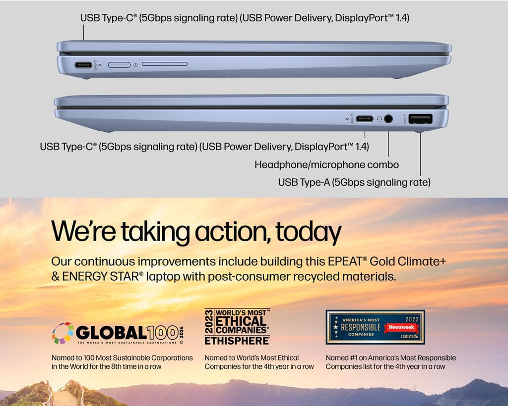 HP Chromebook x360-14inch Touchscreen Tablet - Google Laptop 2in1 - FHD Display - Intel Processor N100 Beat i3-1005G1 - USB C - Long Battery Life - School Kids - 2024 (Stylus Pen, 4GB RAM |64GB SSD)