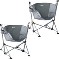 Portal Large Hammock Camping Chair Folding Rocking Chairs Portable Swinging Chair Wide Seat for Outdoor Lawn Patio Garden,Support 350 lbs, Grey, 2 Pack