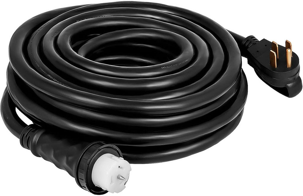 VEVOR 30 FT 50 Amp Generator Extension Cord STW 6/3 + 8/1, 125V 250V Generator Power Cord N14-50P & SS2-50R & CS6364 Twist Lock Connectors