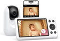 Momcozy Smart WiFi Baby Monitor with Camera and Audio, 5' 1080P Screen with Wall Mount, Motion & Cry Detection, Safe Fence,Clear Night Vision, 5000mAh Battery, 2-Way Talk, Photo & Video Recording,BM04
