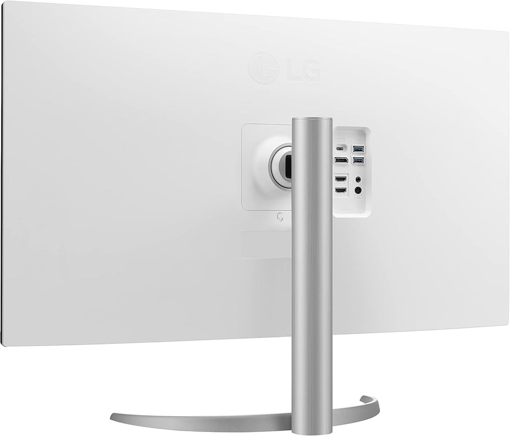 LG 32UP83A-W 32-inch 4K UHD (3840 x 2160) Computer Monitor 60Hz, IPS, Ultrafine, USB Type-C 60W PD, HDMI, DisplayPort, Built-in Speaker, Tilt/Height/Pivot Adjustable Stand, Reader Mode, White, HDR10