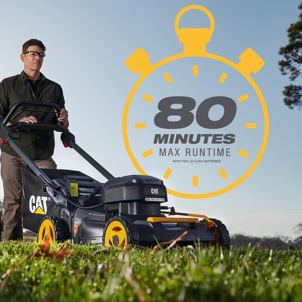 Cat DG670 60V 21' Cordless 3-In-1 Cutting Modes, Brushless Push Lawn Mower with TorqLogic - Battery & Charger Included