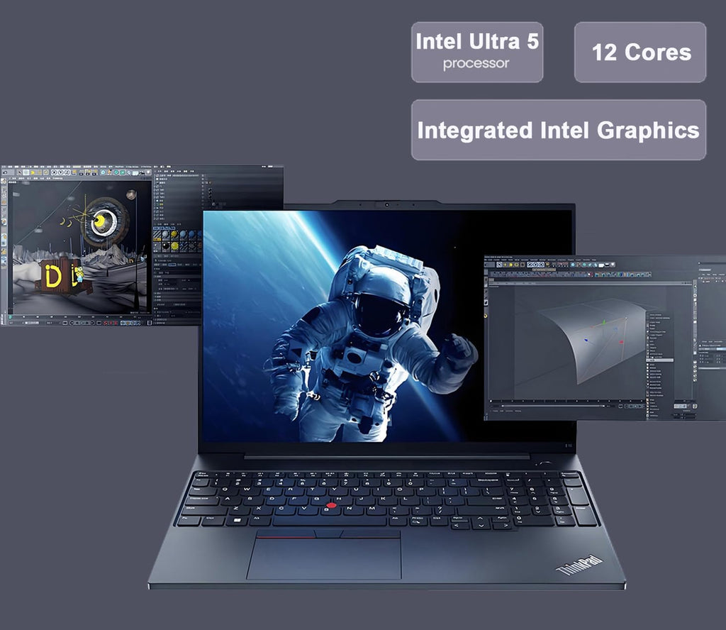 Lenovo ThinkPad E16 Business AI PC Laptop (16' FHD+ Touchscreen, Intel 12-Core Ultra 5 125U (> i7-1355U), 32GB DDR5, 1TB SSD), Backlit, Fingerprint Reader, Thunderbolt 4, Ethernet, Wi-Fi, Win 11 Pro