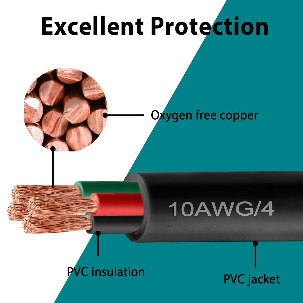 12/4 SOOW Wire 100FT, 12 AWG 600V SOOW Bulk Cable, 12 Gauge 4 Conductor Portable Power Cable, Extension Cord for Welder,Generator,Portable Light,Circuits,EV Car Charger,Motor Lead