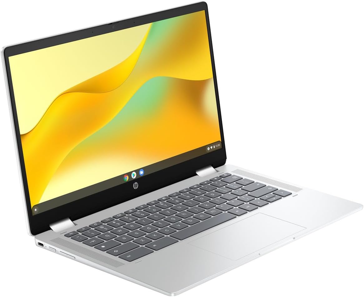 HP 2-in-1 Convertible Chromebook, 14inch HD Touchscreen, Intel Quad-Core Pentium Silver N5030 Processor Up to 3.10GHz, 4GB Ram, 128GB SSD, Intel UHD Graphics, Webcam, Chrome OS(Renewed (14inch/128GB)