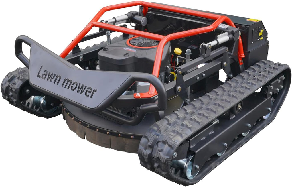 Remote-Controlled Robotic Lawnmower, Featuring a 27hp High-Power Twin-Cylinder Engine and a 48v Brushless Motor. All-Terrain Off-Road Lawnmower with a Mowing Width of up to 35.43 Inches