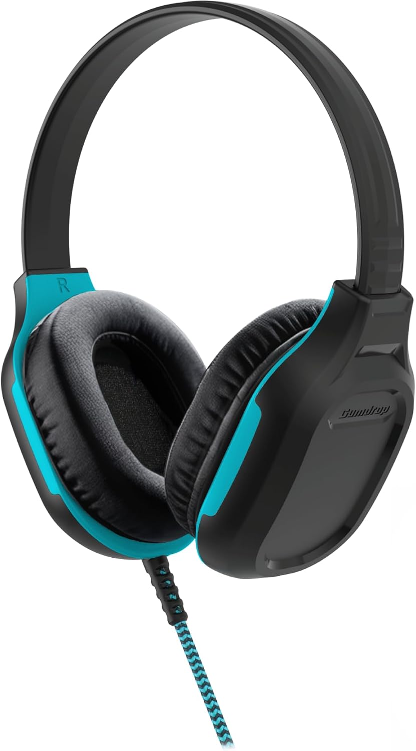 Gumdrop DropTech On-Ear Wired Headphones No Mic | 3.5 mm (10 Pack) - Long Tangle Free Chew-Proof Cord - Rugged Reliable Drop Tested and Comfortable for Kids K-12 Students Classroom and School Use