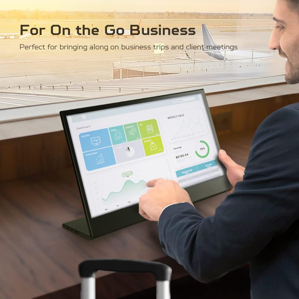 AOPEN by Acer Portable Monitor 16PM6Q bmiux 15.6-inch Full HD (1920 x 1080) Portable IPS Monitor (2 x USB Type-C & 1 x Mini HDMI Port)