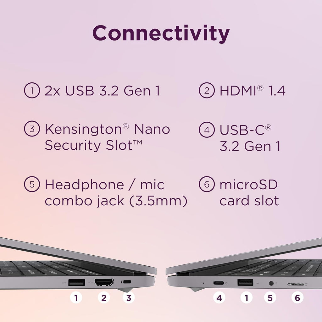 Lenovo Ideapad 3 Chromebook 15 (15.6' FHD Anti-Alare, 4GB RAM, 128GB Storage (64GB eMMC + 64GB IST SD Card), Intel Celeron), Home & Student Laptop, 10-Hr Long Battery Life, Wi-Fi 6, Chrome OS