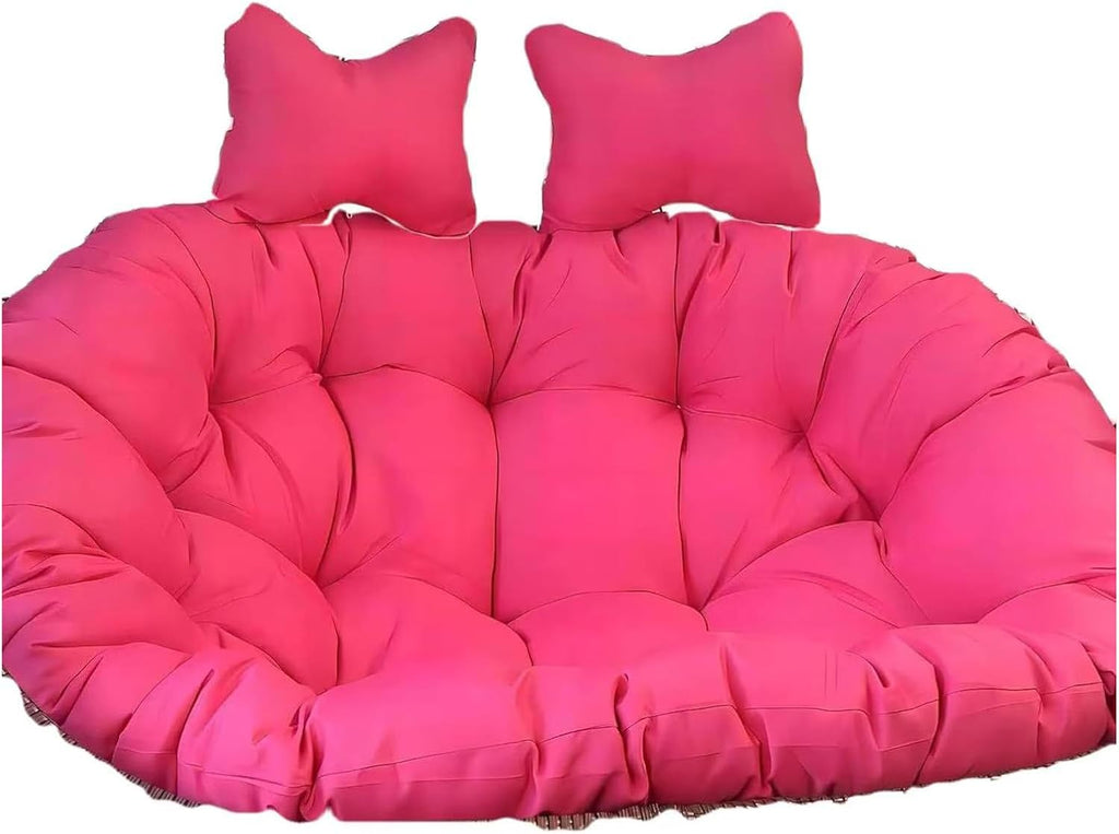 Double Hanging Egg Chair Cushion Replacement, Waterproof Swing Cushion, 2 Person Hammock Chair Cushion（Cushion only） (O)