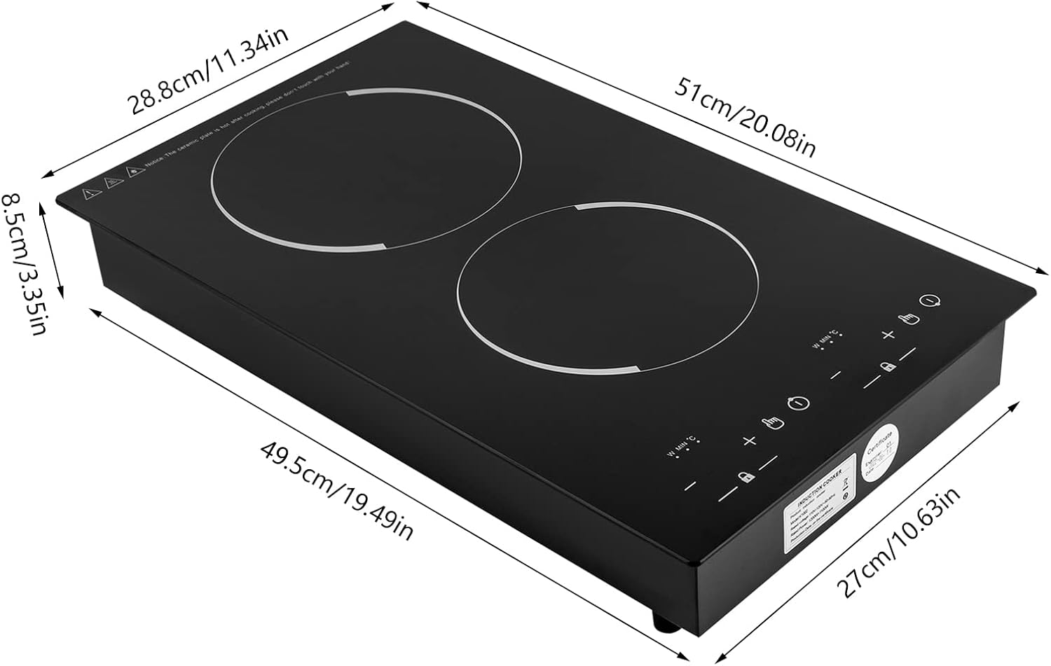 4000W 2 Burners Double Induction Cooktop 110V Portable Induction Cooktop Electric Cooktop Hot Plate Electric Induction Cooker Stove with LCD Touch Screen Electric Stove Top Burner Electric Countertop