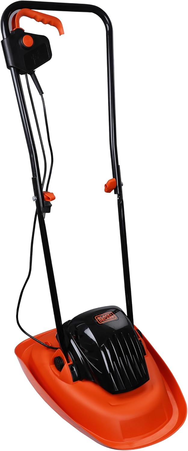 BLACK+DECKER BEMWH551-QS 1200W Electric Hover Mower, 12' (30cm) Winged Blade, Multi Directional Cutting, Ideal for Smaller Lawns up to 250 Metre Square,46 cm Cable Length, 1 Year Manufacturer Warranty