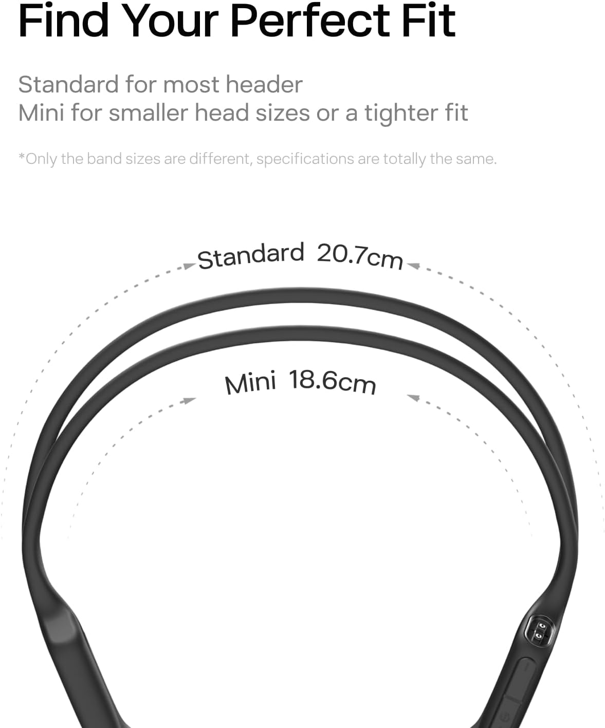 SHOKZ OpenRun Pro Mini-Bone Conduction Headphones, Open-Ear Bluetooth Wireless Sport Headphones for Running and Workout-Sweat Resistant,Long Battery Life,Deep Bass,Mic-with Hair Band, Black