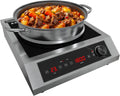 Commercial Electric Induction Cooktop, 1800W Induction Hot Plate, 10 Power & 10 Temp Setting, Professional Countertop Burner with Timer, Electric Stove with LED Screen, Black