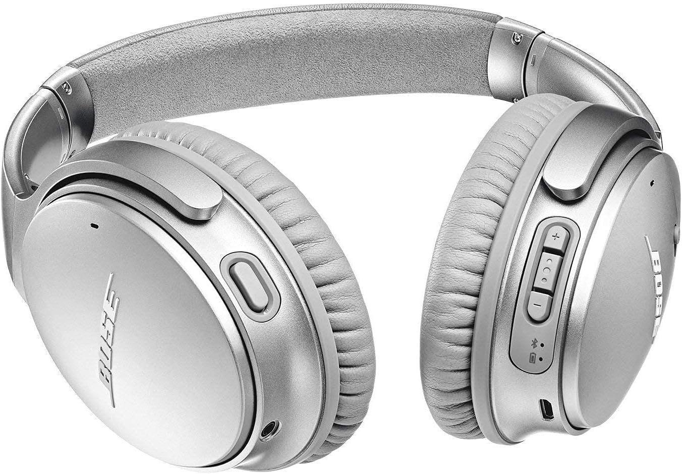 Bose QuietComfort 35 Wireless Headphones II - Stereo - Silver - Wired/Wireless - Bluetooth - 29.5 ft - Over-The-Head - Binaural - Circumaural - 3.93 ft Cable - Noise (Renewed)