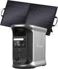 AMPACE Andes 1500 Power Station with 100W Solar Panel, 2400W/1462Wh Solar Generator with 4 AC Outlets, 1H Full Charging, APP Control Emergency Power Station for Home, Camping & RVs