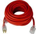 TEMCo 50 ft Extreme Cold Weather L14-30 Generator Extension Cord | 30 Amp 10 Gauge SJEOW with Lighted Plugs | Flexible to -58°F (-50°C) UL Listed - Red
