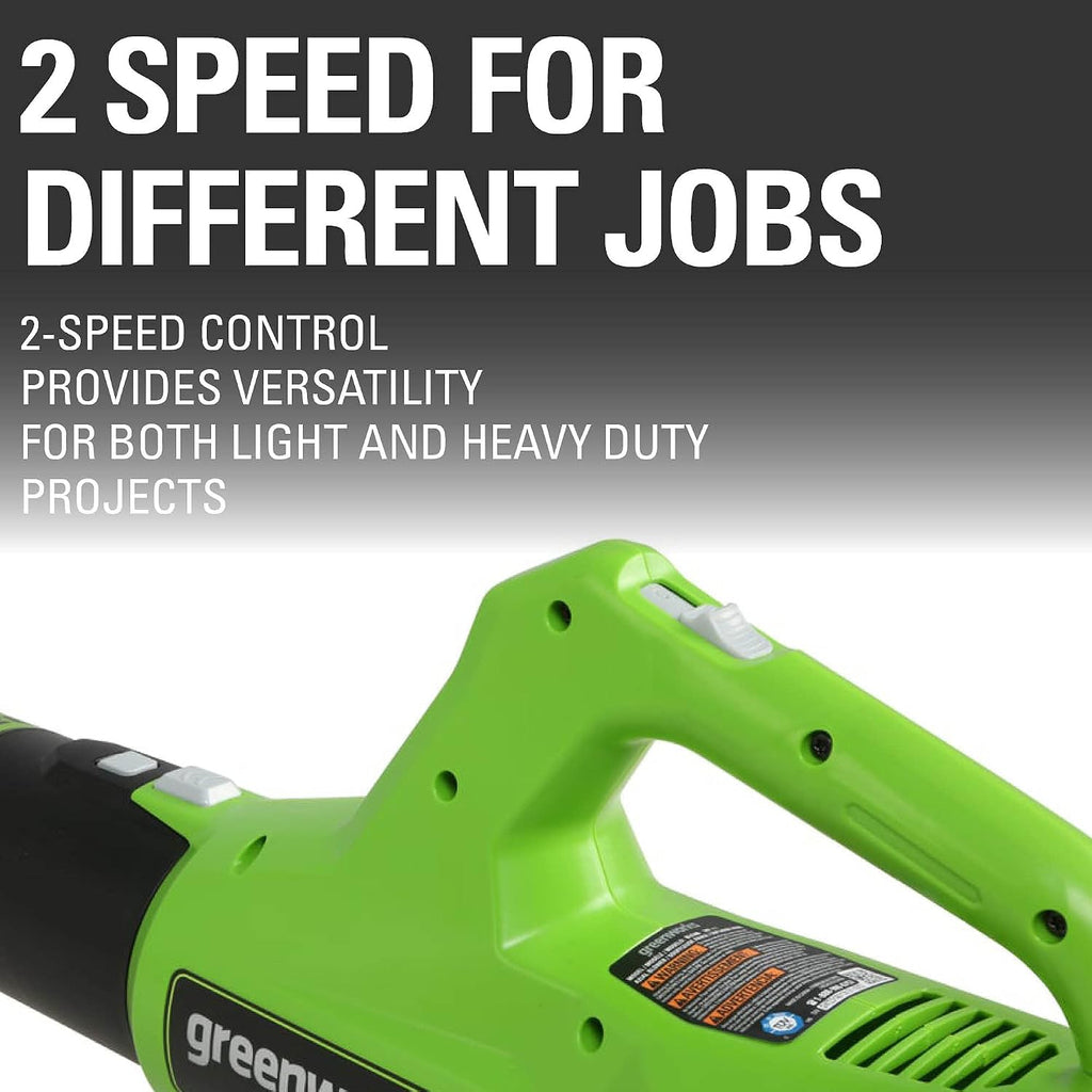 Greenworks 48V (24V x 2) 20' Cordless Battery Mower & 320 CFM Blower Combo Kit - Perfect for Home Yard Lawn Care, Fall Leaf Cleanup & Garden Maintenance - Includes (4) 4.0Ah Batteries & (1) Charger