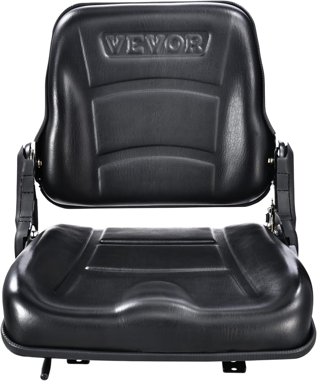VEVOR Universal Forklift Seat, Fold Down Tractor Seat with Adjustable Angle Back and Micro Switch, 6.3-13.4 inch Extended Slot Comfortable Forklift Seat for Tractor Loader Excavator
