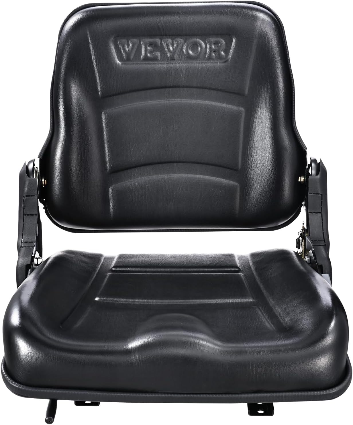 VEVOR Universal Forklift Seat, Fold Down Tractor Seat with Adjustable Angle Back and Micro Switch, 6.3-13.4 inch Extended Slot Comfortable Forklift Seat for Tractor Loader Excavator
