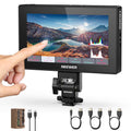 NEEWER 5.5' Camera Field Monitor, 2000nit HD 1920x1080 IPS Touch Screen, 4K HDMI Loop in/Out with 3D LUT Peak Focus DSLR Video Assist HDR Waveform, 5200mAh F750 Battery, DC7-24V/Type C 5V In, F500 PRO