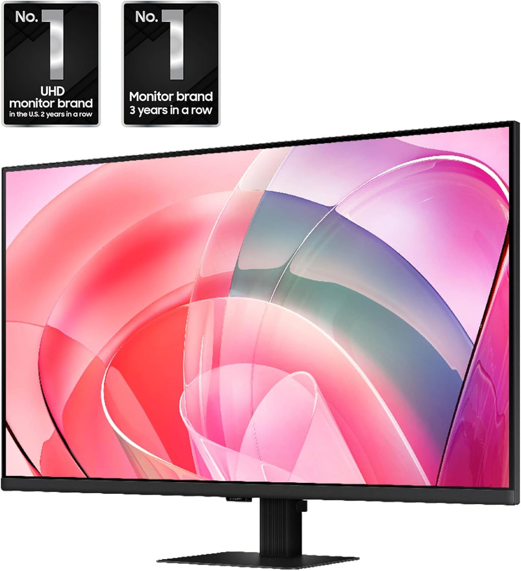 Samsung 32' ViewFinity S7 (S70D) 4K UHD IPS HDR10 High Resolution Monitor with Speakers, DP Port, TUV-Certified, 2025, LS32D708EBNXGO