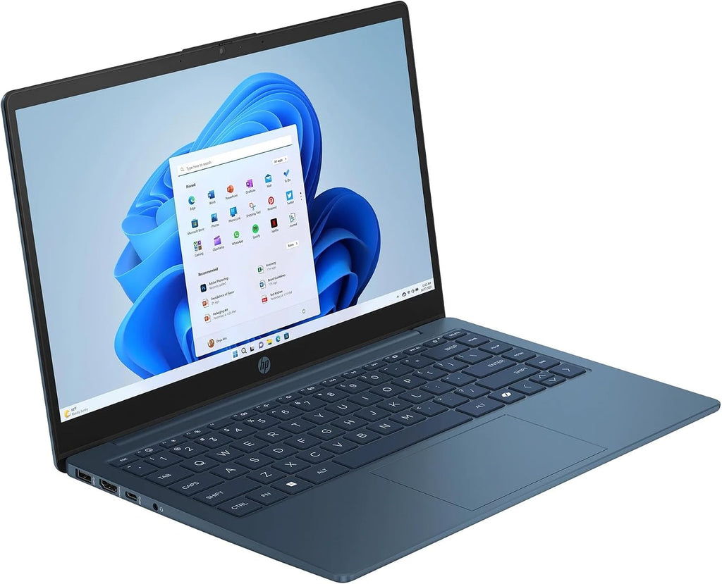 HP Stream 14' HD BrightView Laptop, Intel Celeron N150 Processor, 4GB RAM, 128GB Storage, Intel HD Graphics, 720p Webcam, Blue, Win 11 S (Renewed)