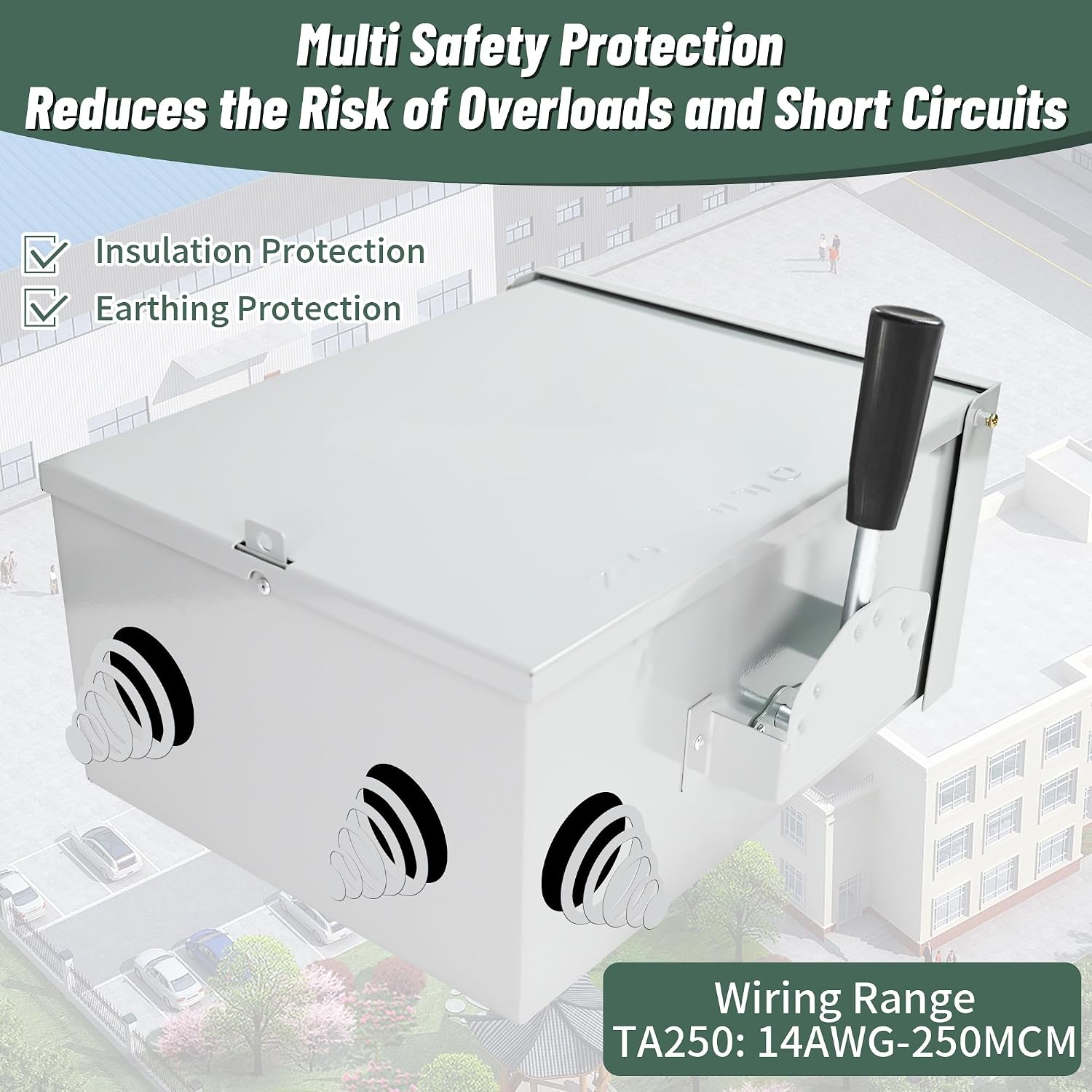 200-Amp Generator Transfer Switch, 3 Pole 120/240V Manual Transfer Switch for Home Generator, 48,000 W Heavy Duty Double-Throw Power for Outdoor＆Indoor, Meeting NEMA 3R Standards