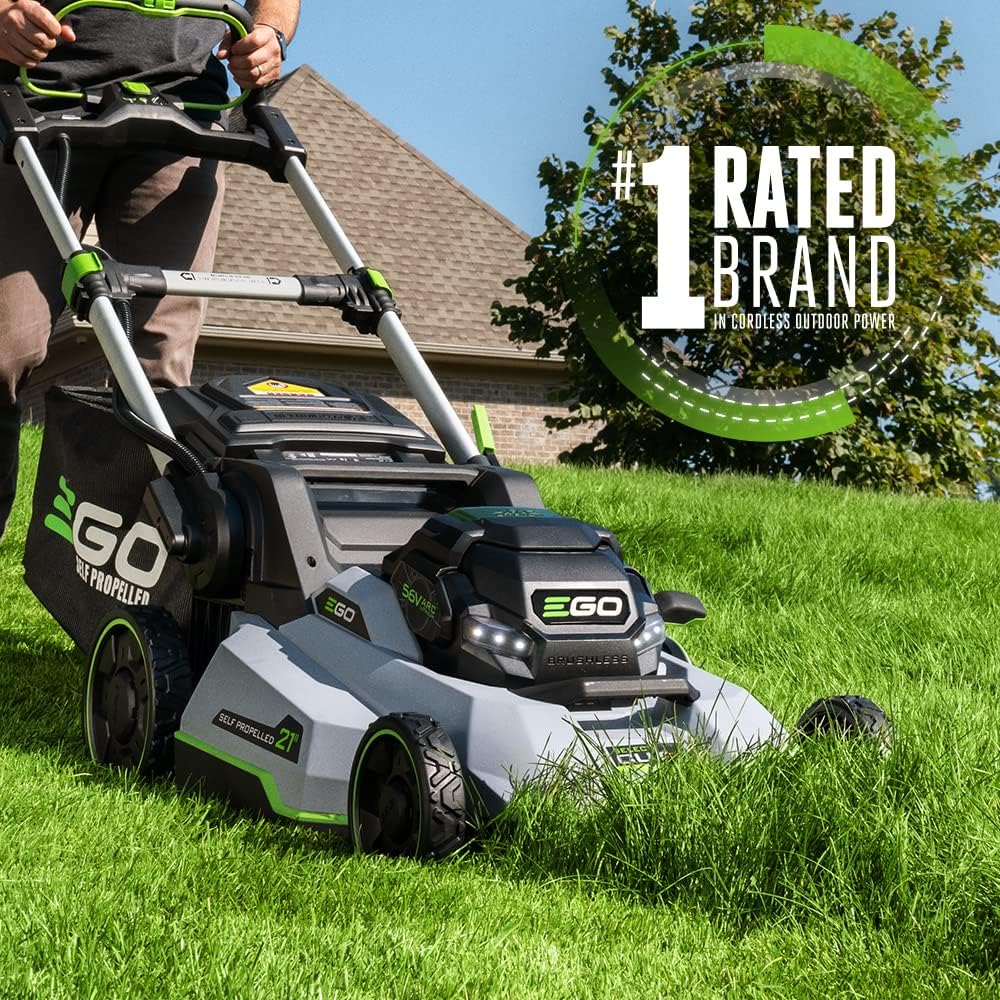 EGO Power+ Electric Lawn Mower, Self-Propelled Cordless with Select Cut, Includes (2) 56V 10.0Ah Batteries and 700W Turbo Charger - LM2156SP-2