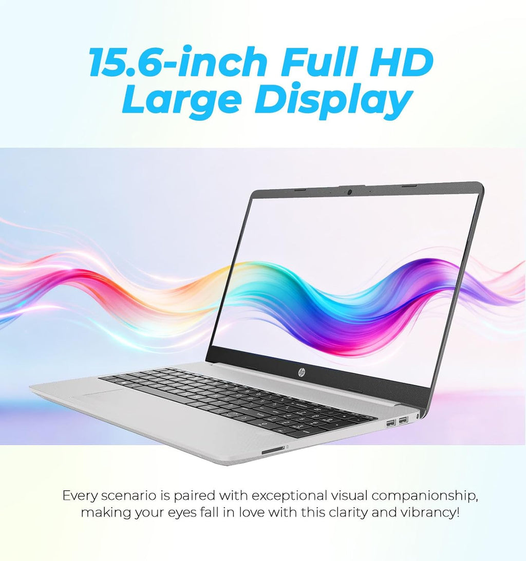 HP 15.6 inch FHD Business Laptop | Intel Dual Core Processor Series | 16GB RAM | 256GB SSD | SD Card Reader | Long Battery | Wi-Fi 6 | Windows 11 Pro | School, Business & Productivity