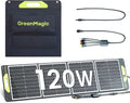 Greenmagic120W Portable Solar Panel 19V, 120W Foldable Solar Panels Kit with Adjustable Kickstands, Waterproof IP65 for Camping, Outdoor, Power Station,RVS