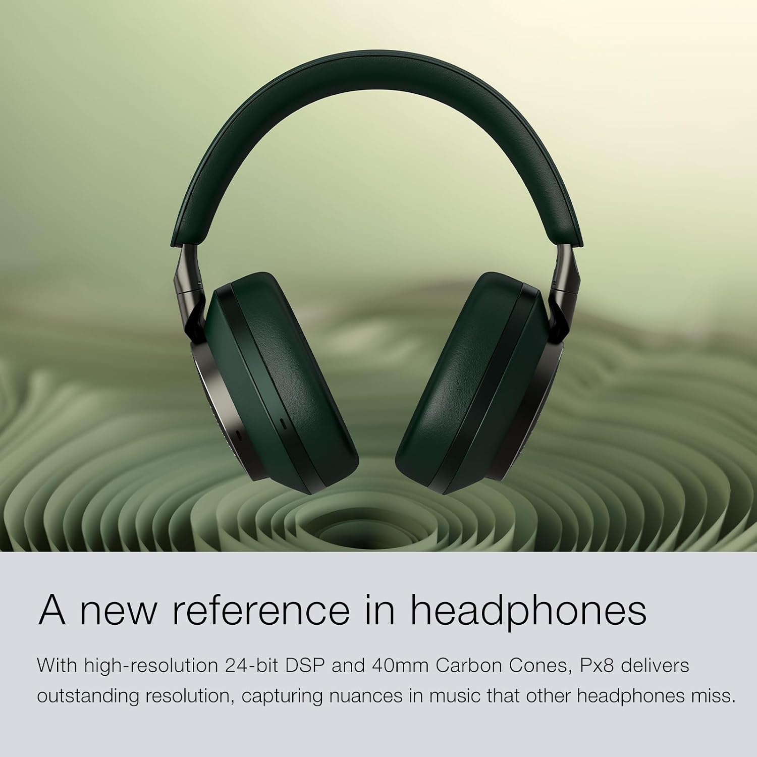Bowers & Wilkins Limited Edition Px8 Over-Ear Bluetooth Headphones, Advanced Active Noise Cancellation Wireless Headphones, Luxurious Materials, 30-Hr Battery Life, 15-Min Quick Charging, Dark Forest