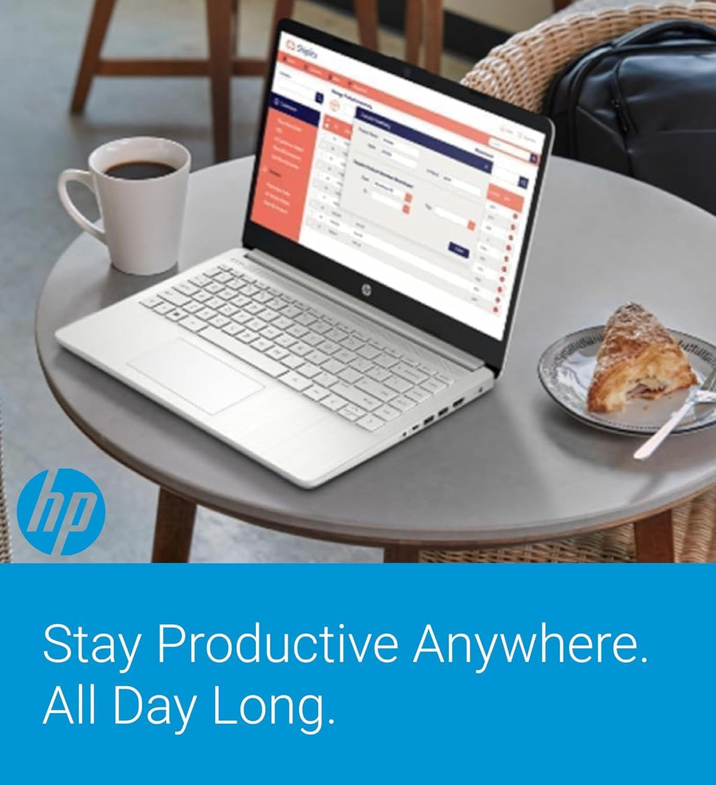 HP 14 Laptop (14' Micro-edge, Intel N4120, 16GB RAM, 192GB(64GB eMMC+128GB SD), 1-Yr Microsoft 365, 11-Hrs Long Battery Life, Narrow-Bezel, Webcam, WiFi, Win 11 Home in S Mode, Student & Home, White