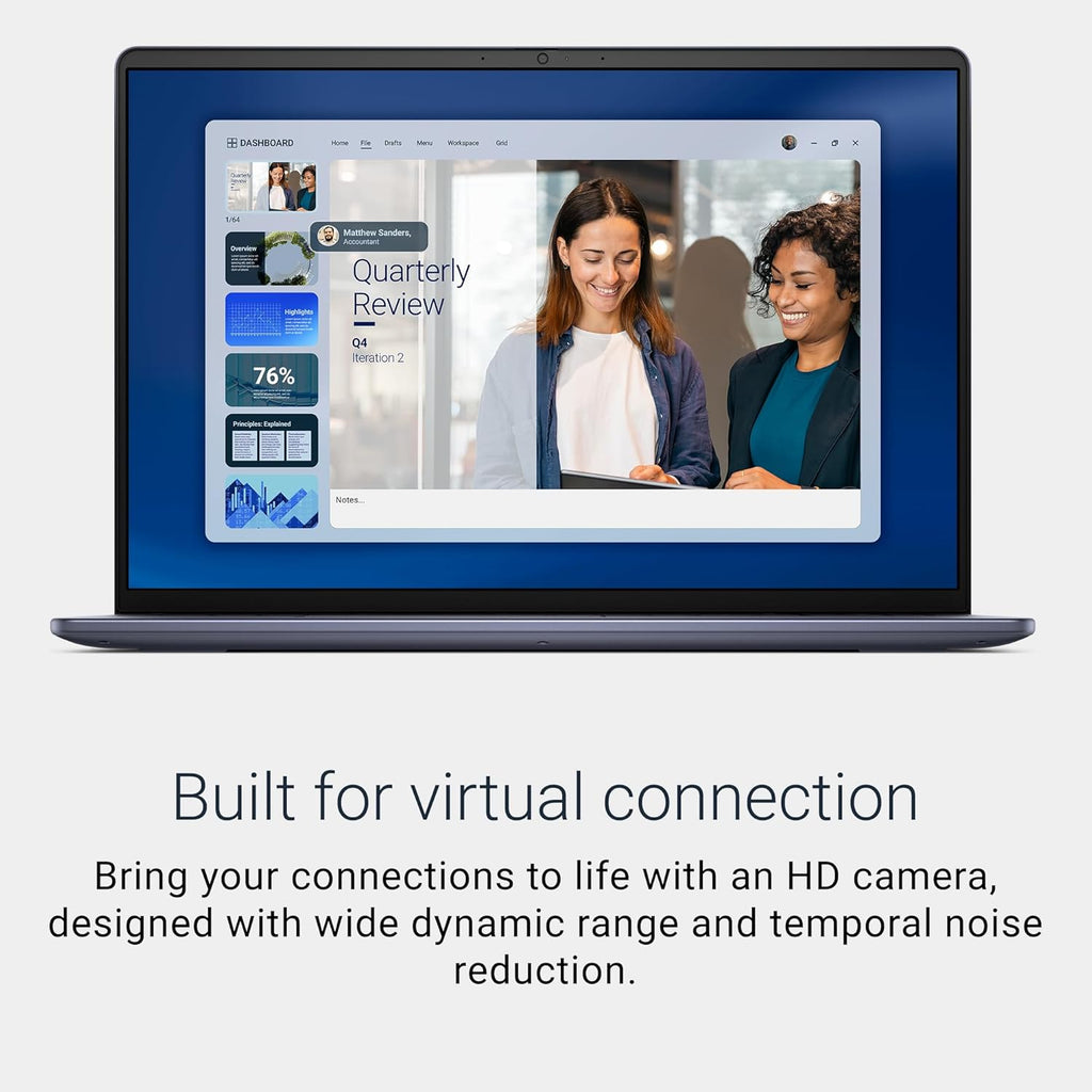 Dell 16 Laptop DC16256-16.0-inch 16:10 FHD+ Anti-Glare Non-Touch Display, AMD Ryzen 7 250, AMD Radeon Graphics, 16GB Memory, 1TB SSD, Backlit Keyboard with Fingerprint Reader, Windows 11 Home