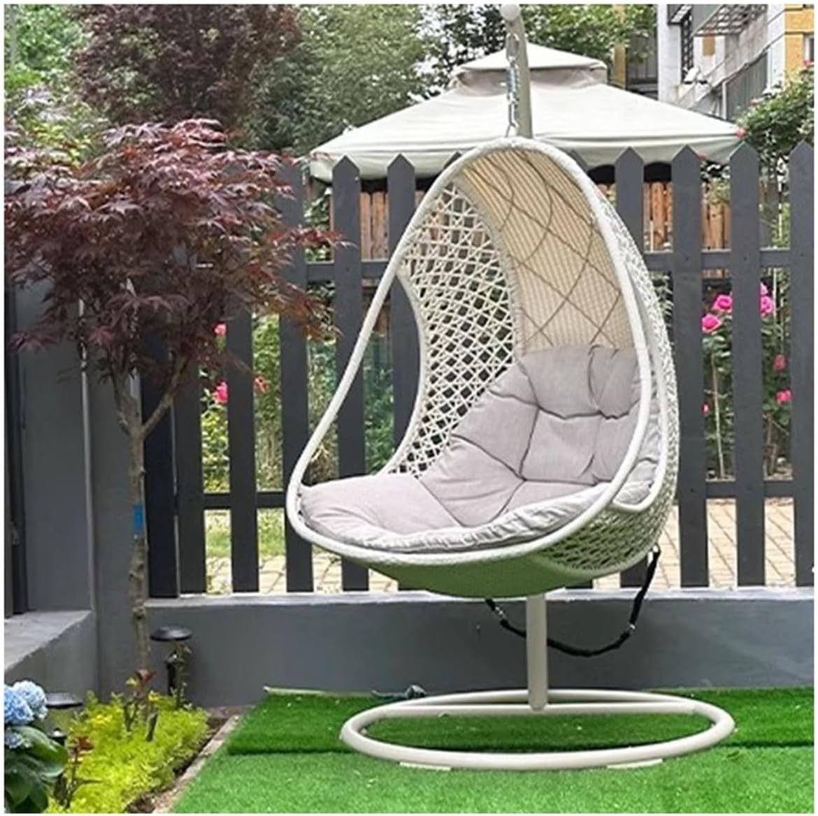 Home Rattan Chairs- Hanging Basket Rocking Chair Balcony Indoor Swing Hammock Bird's Nest Chair Patio Lounge Chair