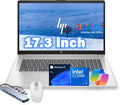 HP 17.3' FHD Laptop Computer, Intel Core i5-1334U, 16GB RAM, 512GB PCI-E SSD, Windows 11 Pro, Free Lifetime MS Office • Copilot AI, Intel Iris Xe Graphics, 8-in-1 HUB & Mouse, Natural Silver