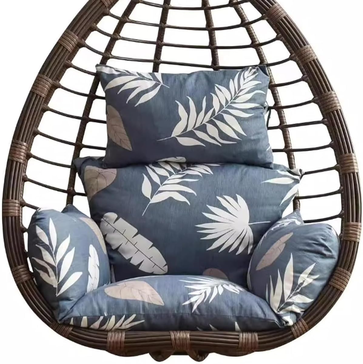 Rocking Chair Cushion - Thick Hanging Hammock Chair Cushions with Headrest - Washable Indoor Cushion for Rattan Swing Chairs(Cushion only)