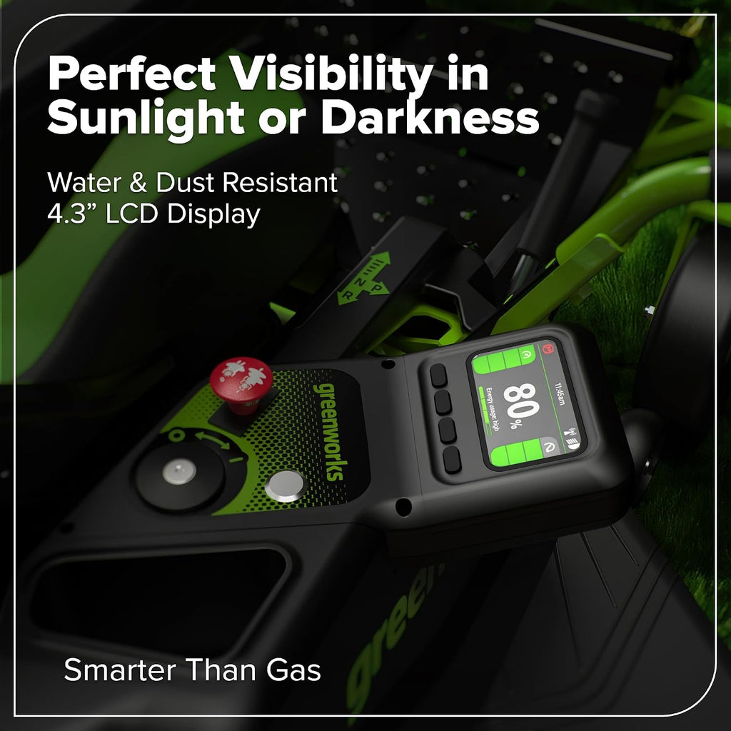 Greenworks 80V 42' CrossoverZ Zero Turn Riding Lawn Mower, (6) 6.0Ah Batteries and 600W Charger