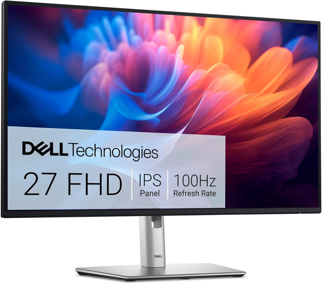 Dell 27 Monitor - P2725H - 27-inch Full HD (1920 × 1080) 100Hz Display, IPS Panel, 99% sRGB, 1500:1 Contrast Ratio, Tilt/Swivel/Pivot/Height Adjustable, 3-Year Advanced Exchange Service - Black