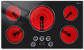 Electric Cooktop 36 Inch Karienvir, 5 Burner 9200W Electric Stove Top with Dual-Ring & Triple-Ring Burners, 220V-240V Hardwired Cooktop, 36' Cook top With Knob Control 9 Level Power, Timer, Lock