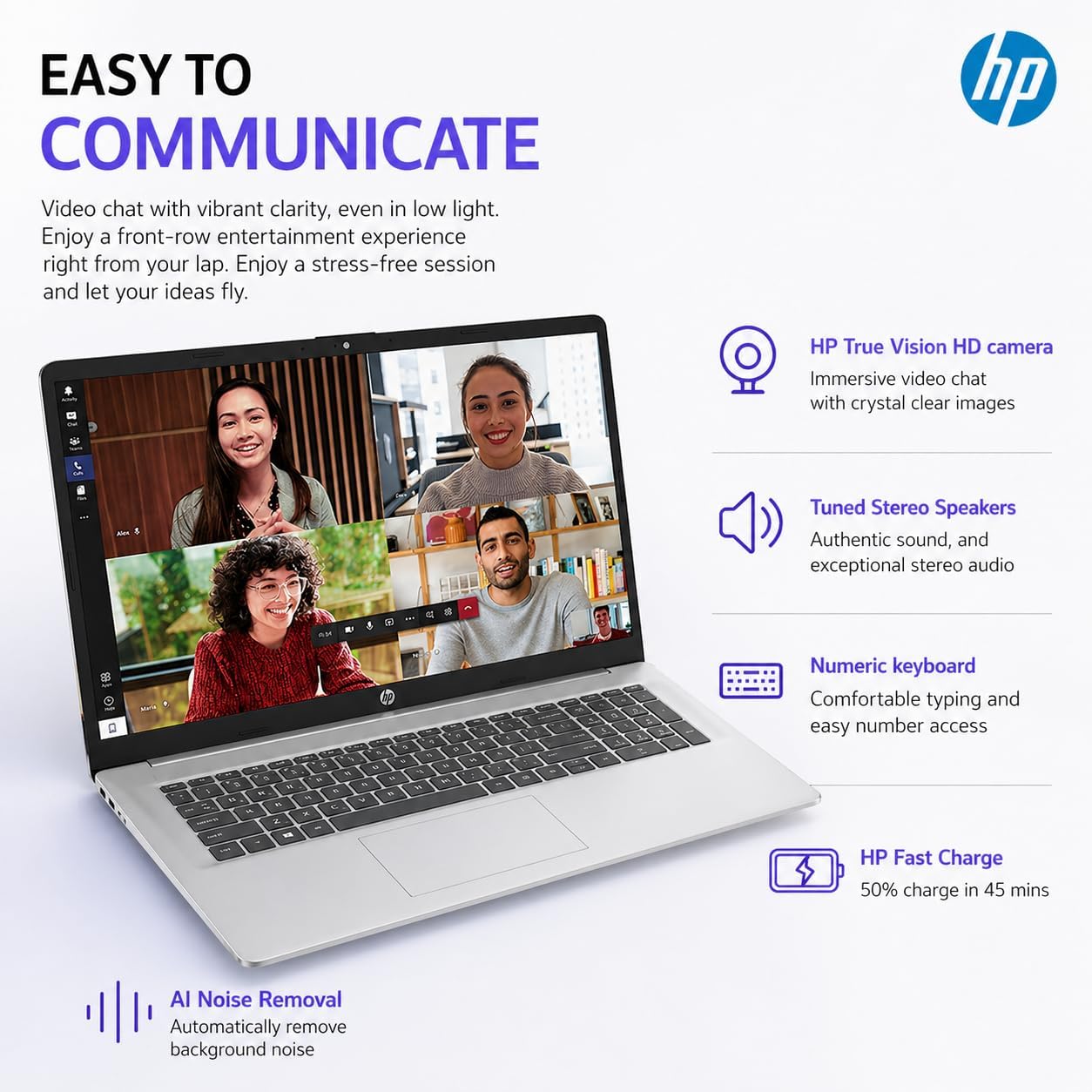 HP 17.3 Inch FHD Business Laptop with Microsoft 365 for The Web, AMD 7000 Series Ryzen Processor (Beats Intel i7-1355U), Copilot AI, 16GB RAM, 1TB SSD, HDMI, Wi-Fi 6, Windows 11, WOWPC USB