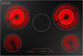 Empava 36 Inch Electric Ceramic Cooktop, 5 Radiant Burners with Dual-Ring Rear Zones & 100W Warmer, Touch Slider Controls, Stop & Go, Child Lock, Built-in, ETL Certified