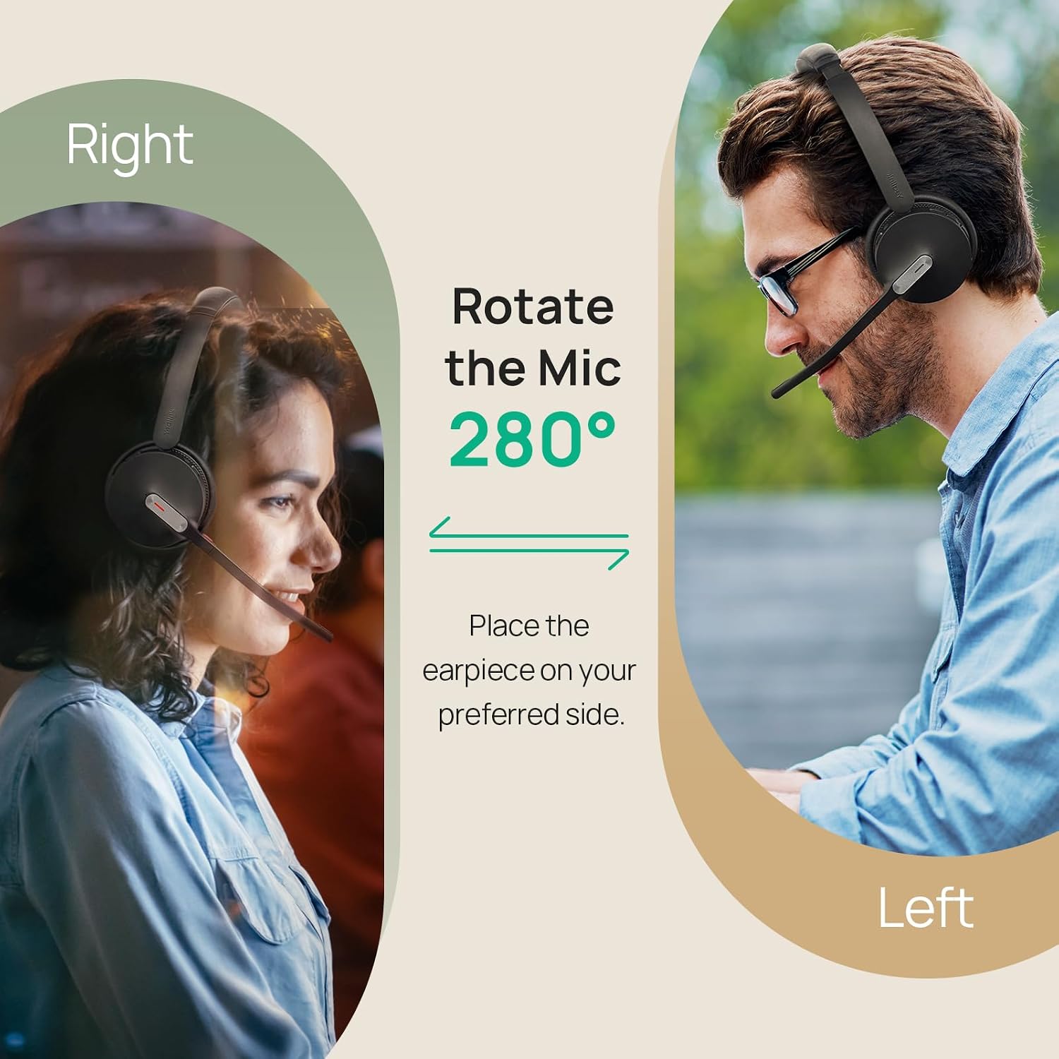 Yealink BH70 Dual UC Wireless Headset with Mic for Work, Bluetooth Headphone Teams&UC Compatible, up to 35h Talk Time, 147g All-Day Wearing Comfort, Perfect for Open Office Home Hybrid Work, USB-C/A