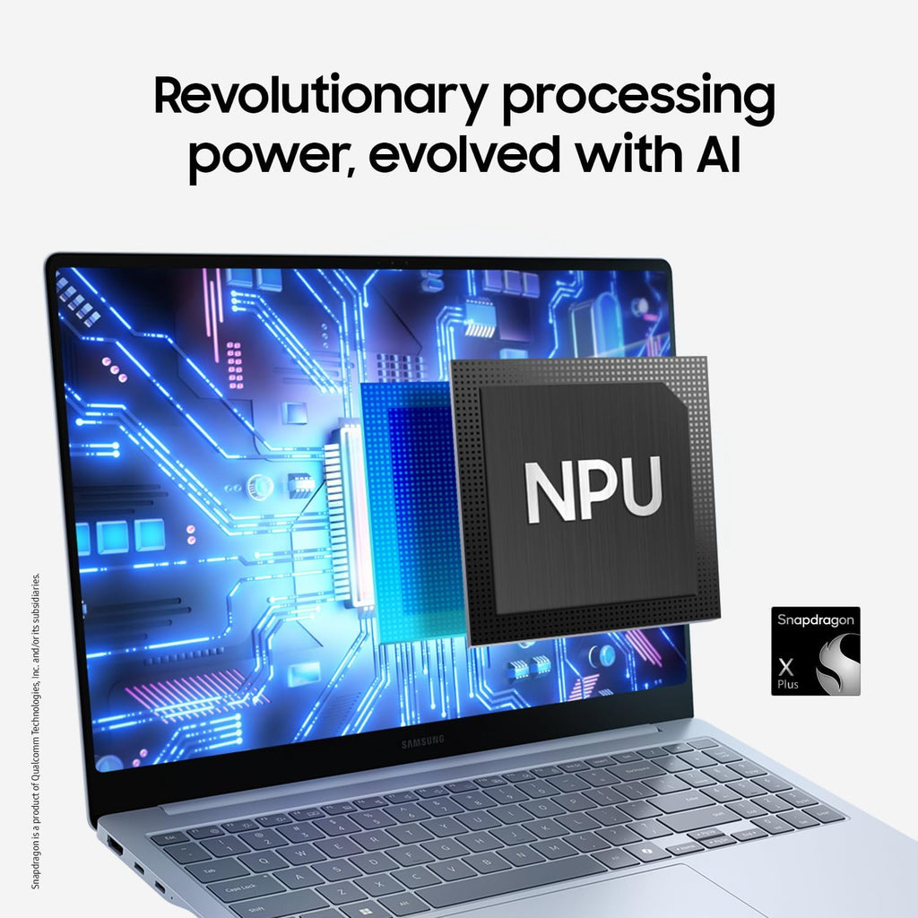 Samsung 15.6' Galaxy Book4 Edge Business Laptop, Copilot + AI PC Computer, Snapdragon X Plus Processor, Live Captions, FHD LED Anti-Glare Display, Long-Lasting Battery, 2024 Version, NP754XQA-KB2US